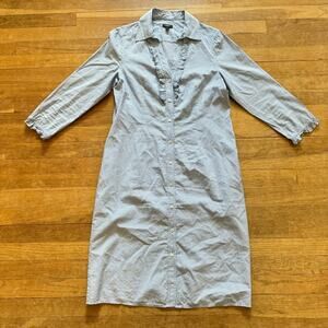 Talbots blue white lightweight pajama shirt tunic size 8 b10
